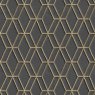 Esselle Esselle - Embroidery Stitch Diamond Black and Gold Wallpaper