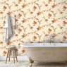 Esselle Esselle - Flower Trail Cream and Orange Wallpaper