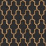 Esselle Esselle - Geometric Silk Black and Gold Wallpaper