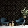 Esselle Esselle - Palm Palace Black and Gold Wallpaper