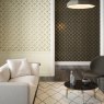 Esselle Esselle - Palm Palace Cream and Gold Wallpaper
