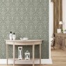 Esselle Esselle - Stag Damask Sage Green Wallpaper