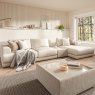 Whitemeadow Upholstery Tibet - Large Chaise Sofa with Sofa Table (RHF)