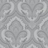Wallpaper Sample - Damask Grey and Silver