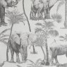 Wallpaper Sample - Safari Elephant Charcoal