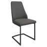 Torelli Furniture Ltd Castello - Dining Chair (Dark Grey Faux Leather)
