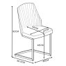 Torelli Furniture Ltd Castello - Dining Chair (Dark Grey Faux Leather)