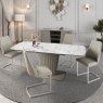Torelli Furniture Ltd Castello - Dining Chair (Light Grey Faux Leather)