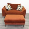 Whitemeadow Upholstery Liege - Cuddler Sofa and Footstool