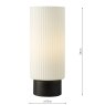 Dar Lighting Dar - Aneska Table Lamp (Matt Black and Opal Glass)