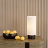 Dar Lighting Dar - Aneska Table Lamp (Matt Black and Opal Glass)