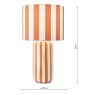 Dar Lighting Dar - Cicada Table Lamp with Shade (Orange and Polished Chrome)