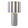 Dar Lighting Dar - Cicada Table Lamp with Shade (Blue and Polished Chrome)