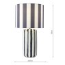 Dar Lighting Dar - Cicada Table Lamp with Shade (Blue and Polished Chrome)