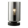 Dar Lighting Dar - Daylin Table Lamp (Satin Black and Smoked Ribbed Glass)