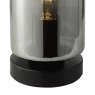 Dar Lighting Dar - Daylin Table Lamp (Satin Black and Smoked Ribbed Glass)
