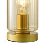 Dar Lighting Dar - Daylin Table Lamp (Satin Gold and Amber Ribbed Glass)