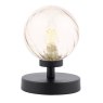 Dar Lighting Esben - Touch Table Lamp (Matt Black With Twisted Amber Glass)