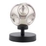 Dar Lighting Esben - Touch Table Lamp (Matt Black With Organic Smoked Glass)