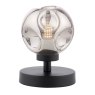 Dar Lighting Esben - Touch Table Lamp (Matt Black With Organic Smoked Glass)
