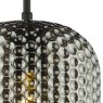 Dar Lighting Esila - Pendant Matt Black and Smoked Glass
