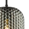 Dar Lighting Dar - Esila Pendant Matt Black and Smoked Glass