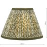 Dar Lighting Dar - Esther Green Cotton Empire Shade (25cm)