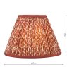 Dar Lighting Dar - Esther Red Cotton Empire Shade (25cm)