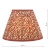 Dar Lighting Dar - Esther Red Cotton Empire Shade (30cm)