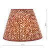 Dar Lighting Dar - Esther Red Cotton Empire Shade (35cm)