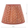 Dar Lighting Dar - Esther Red Cotton Empire Shade (40cm)