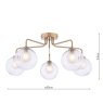 Dar Lighting Dar - Feya 5 Light Semi-Flush (Antique Bronze With Opal Glass)