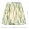 Dar Lighting Dar - Ikat Green Cotton Empire Shade (15cm)