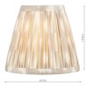 Dar Lighting Dar - Ikat Taupe Cotton Empire Shade (15cm)