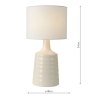 Dar Lighting Dar - Inci Table Lamp (Cream With Shade)