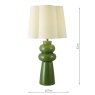Dar Lighting Dar - Jordana Table Lamp Green With Shade