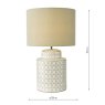 Dar Lighting Dar - Kedron Table Lamp Grey With Shade