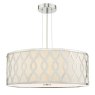 Dar Lighting Dar - Locryn 4 Light Pendant (Polished Chrome and Ivory)