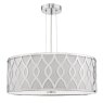Dar Lighting Dar - Locryn 4 Light Pendant (Polished Chrome and Ivory)