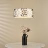 Dar Lighting Dar - Locryn 4 Light Pendant (Polished Chrome and Ivory)