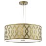 Dar Lighting Dar - Locryn 4 Light Pendant (Brushed Bronze and Taupe)