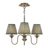 Dar Lighting Dar - Lydian 3 Light Pendant (Antique Bronze With Shade)