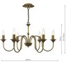 Dar Lighting Dar - Lydian 6 Light Pendant (Antique Bronze Fitting Only)