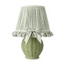 Dar Lighting Dar - Omer Table Lamp Matt Green with Antique Brass