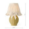 Dar Lighting Dar - Omer Table Lamp Matt Taupe and Antique Brass