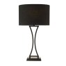 Dar Lighting Dar - Oporto Table Lamp (Matt Black With Shade)