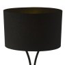 Dar Lighting Dar - Oporto Table Lamp (Matt Black With Shade)