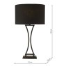 Dar Lighting Dar - Oporto Table Lamp (Matt Black With Shade)