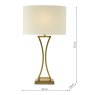 Dar Lighting Dar - Oporto Table Lamp (Aged Brass With Shade)