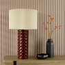 Dar Lighting Dar - Raja Table Lamp Red With Shade